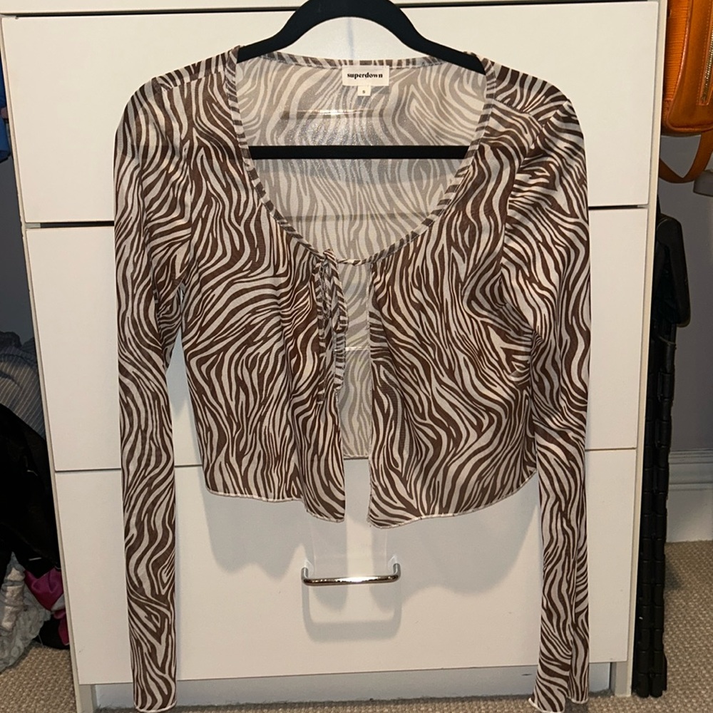 SUPERDOWN zebra top size S